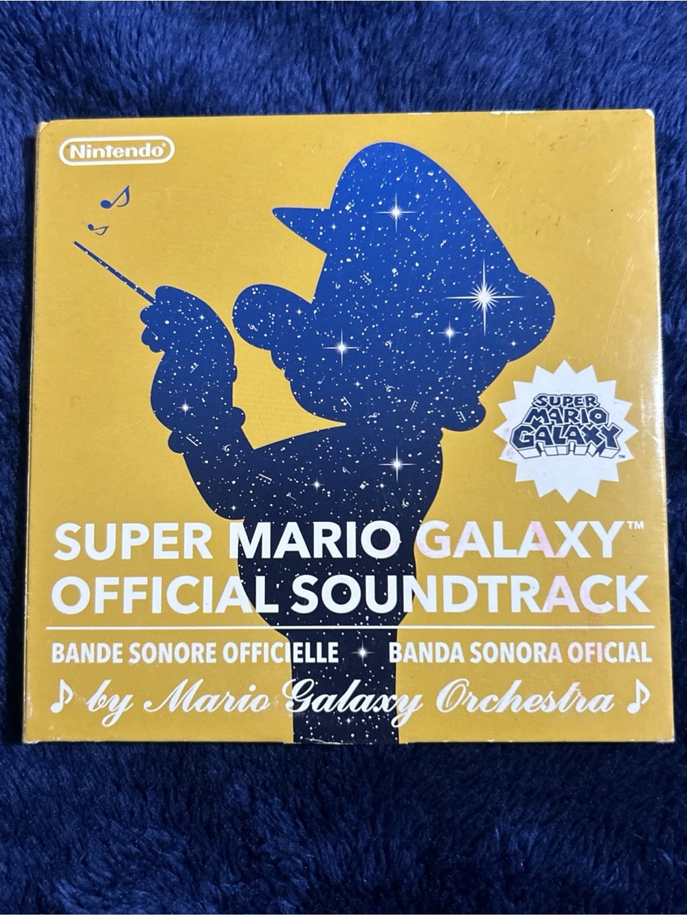 Nintendo Super Mario Galaxy Soundtrack - Gold & Blue Artwork